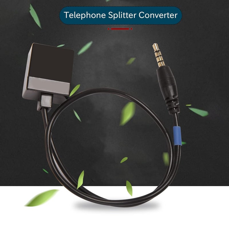 3.5mm Male Jack to RJ9 4P4C Female Adapter Converter Extension Cable for Telephone - Image 5